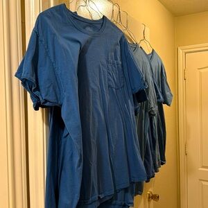 Blue fruit of the Loom T-shirts